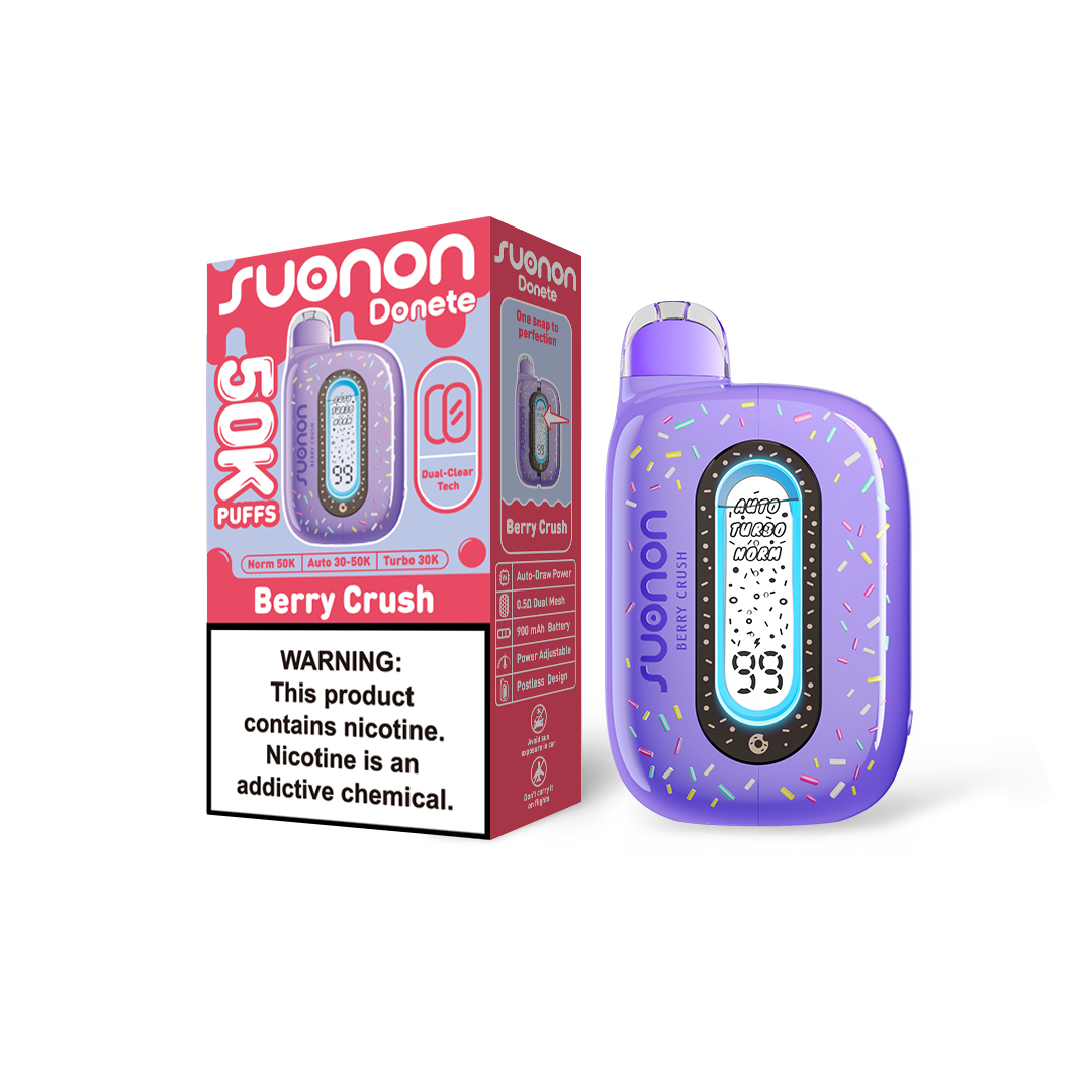 25-Pack $119.99 | SUONON DONETE 50K · Pick 5 Flavors