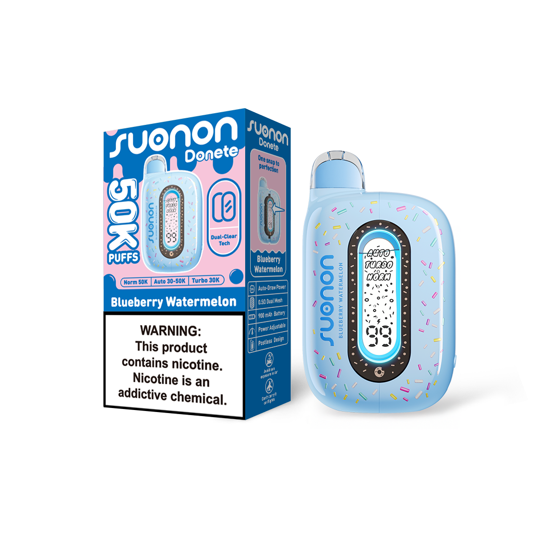 25-Pack $119.99 | SUONON DONETE 50K · Pick 5 Flavors
